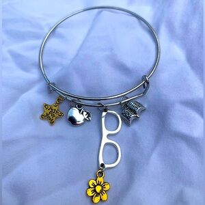 Brand New! Handmade! Adjustable Charm Bangle Bracelet!